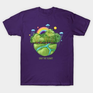 Save The Planet Illustration T-Shirt